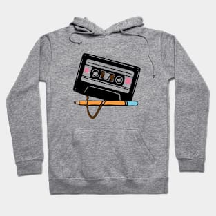 Funny cassette tape smile Hoodie